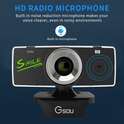 B01 Webcam HD Microfono integrato Videocamera Web intelligente Videocamera live per streaming USB con cancellazione del rumore