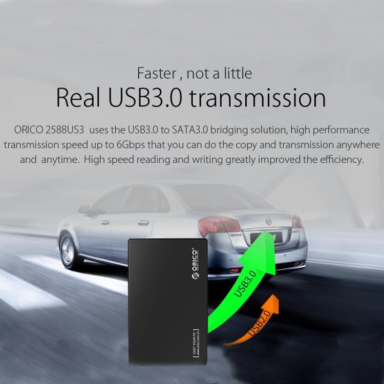 Custodia per disco rigido USB 3.0 da 2,5 pollici ORICO 2588US3-V1, Silver, Red, Blue, Black
