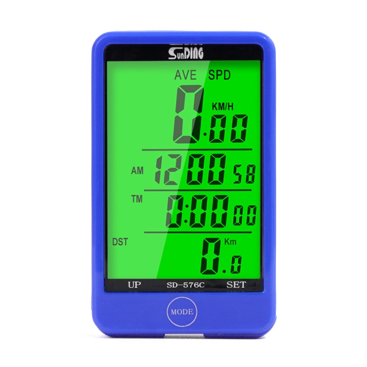 SD-576C Cronometro retroilluminato LCD per bicicletta Tachimetro per bici Contachilometri per bicicletta Cronometro, SD-576C (Blue), SD-576C (Yellow), SD-576C (Black)