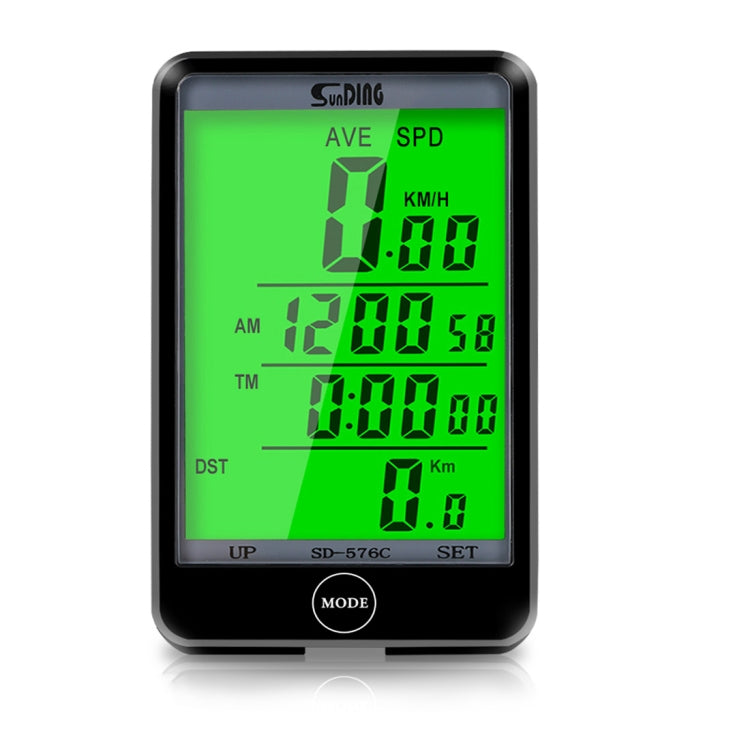 SD-576C Cronometro retroilluminato LCD per bicicletta Tachimetro per bici Contachilometri per bicicletta Cronometro, SD-576C (Blue), SD-576C (Yellow), SD-576C (Black)