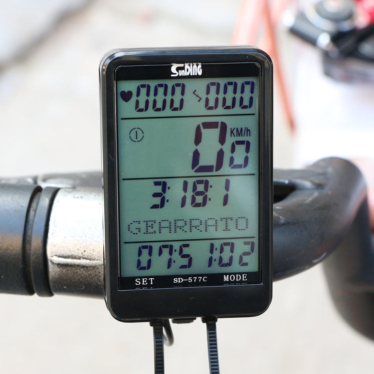 Sunding SD-577C Ciclocomputer wireless impermeabile per bici