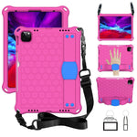 Design a nido d'ape EVA + PC Guscio protettivo piatto anticaduta a quattro angoli con cinghie, For iPad Pro 11 2020