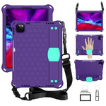 Design a nido d'ape EVA + PC Guscio protettivo piatto anticaduta a quattro angoli con cinghie, For iPad Pro 11 2020