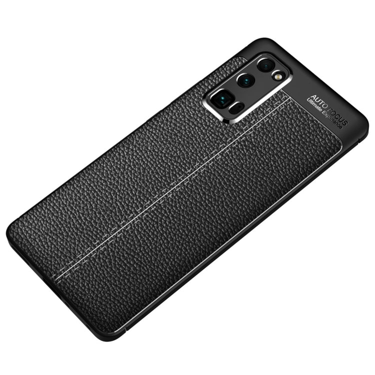 Custodia antiurto in TPU per Huawei Honor 30 Pro Litchi Texture, For Huawei Honor 30 Pro