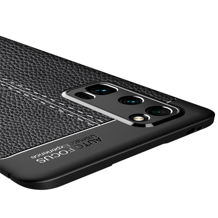Custodia antiurto in TPU per Huawei Honor 30 Pro Litchi Texture, For Huawei Honor 30 Pro