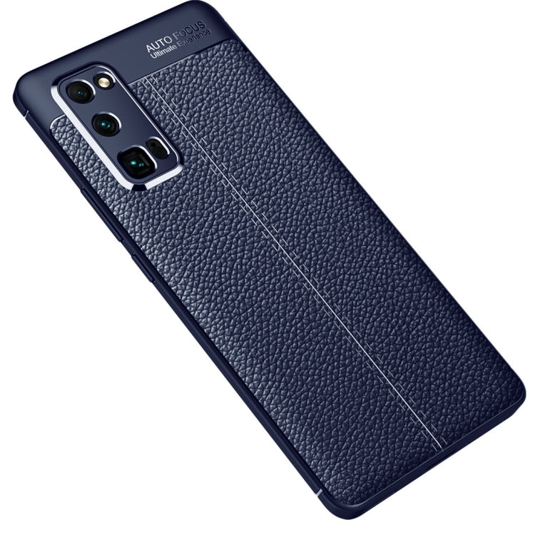 Custodia antiurto in TPU per Huawei Honor 30 Pro Litchi Texture, For Huawei Honor 30 Pro