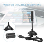Mini supporto per microfono capacitivo USB dedicato per PC Laptop Notebook Registrazione di chat online Dispositivo cablato nero