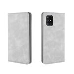 Per Galaxy A71 5G Custodia in pelle con ventosa magnetica per affari retro-pelle con supporto, slot per carte e portafoglio, For Galaxy A71 5G