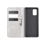 Per Galaxy A71 5G Custodia in pelle con ventosa magnetica per affari retro-pelle con supporto, slot per carte e portafoglio, For Galaxy A71 5G