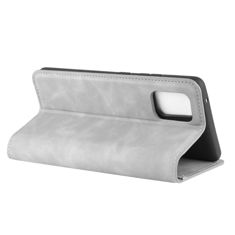 Per Galaxy A71 5G Custodia in pelle con ventosa magnetica per affari retro-pelle con supporto, slot per carte e portafoglio, For Galaxy A71 5G