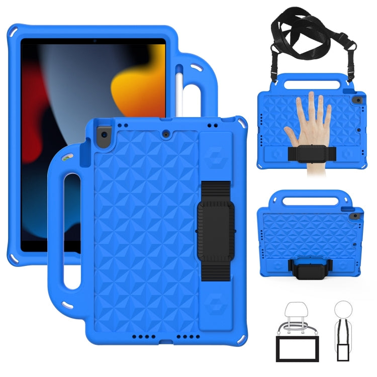 Diamond Back Design Style EVA Cover per bambini a prova di caduta Guscio protettivo piatto con cinturino, For iPad 10.2 2021 / 2020 / 2019/ Pro 10.5