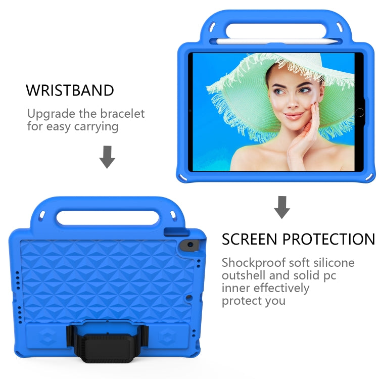 Diamond Back Design Style EVA Cover per bambini a prova di caduta Guscio protettivo piatto con cinturino, For iPad 10.2 2021 / 2020 / 2019/ Pro 10.5