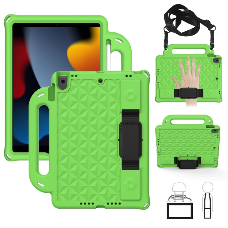 Diamond Back Design Style EVA Cover per bambini a prova di caduta Guscio protettivo piatto con cinturino, For iPad 10.2 2021 / 2020 / 2019/ Pro 10.5