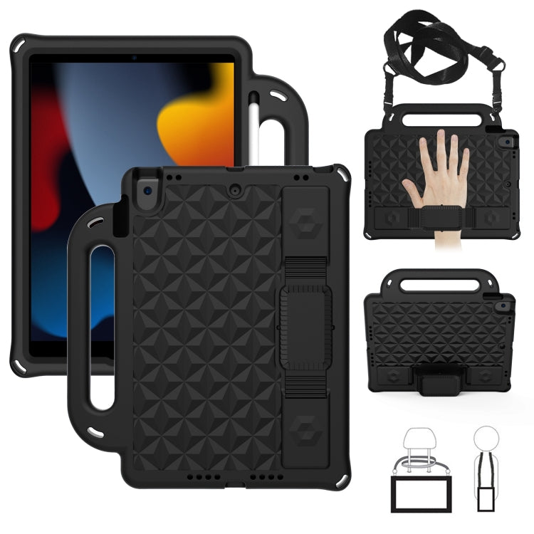 Diamond Back Design Style EVA Cover per bambini a prova di caduta Guscio protettivo piatto con cinturino, For iPad 10.2 2021 / 2020 / 2019/ Pro 10.5