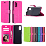 Per Galaxy A41 Custodia in pelle a conchiglia orizzontale Crazy Horse Texture con supporto e slot per schede e portafoglio e cornice per foto, For Galaxy A41