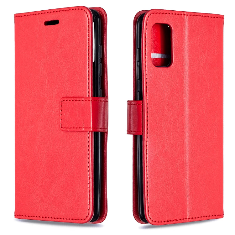 Per Galaxy A41 Custodia in pelle a conchiglia orizzontale Crazy Horse Texture con supporto e slot per schede e portafoglio e cornice per foto, For Galaxy A41