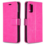 Per Galaxy A41 Custodia in pelle a conchiglia orizzontale Crazy Horse Texture con supporto e slot per schede e portafoglio e cornice per foto, For Galaxy A41