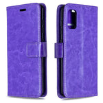 Per Galaxy A41 Custodia in pelle a conchiglia orizzontale Crazy Horse Texture con supporto e slot per schede e portafoglio e cornice per foto, For Galaxy A41