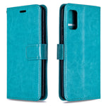 Per Galaxy A41 Custodia in pelle a conchiglia orizzontale Crazy Horse Texture con supporto e slot per schede e portafoglio e cornice per foto, For Galaxy A41