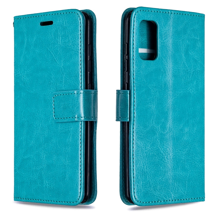 Per Galaxy A41 Custodia in pelle a conchiglia orizzontale Crazy Horse Texture con supporto e slot per schede e portafoglio e cornice per foto, For Galaxy A41