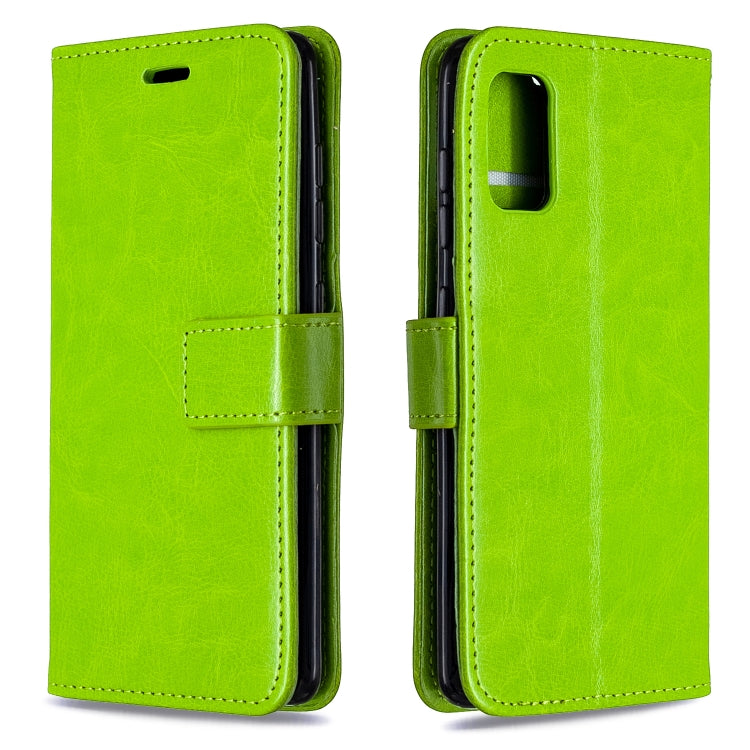 Per Galaxy A41 Custodia in pelle a conchiglia orizzontale Crazy Horse Texture con supporto e slot per schede e portafoglio e cornice per foto, For Galaxy A41