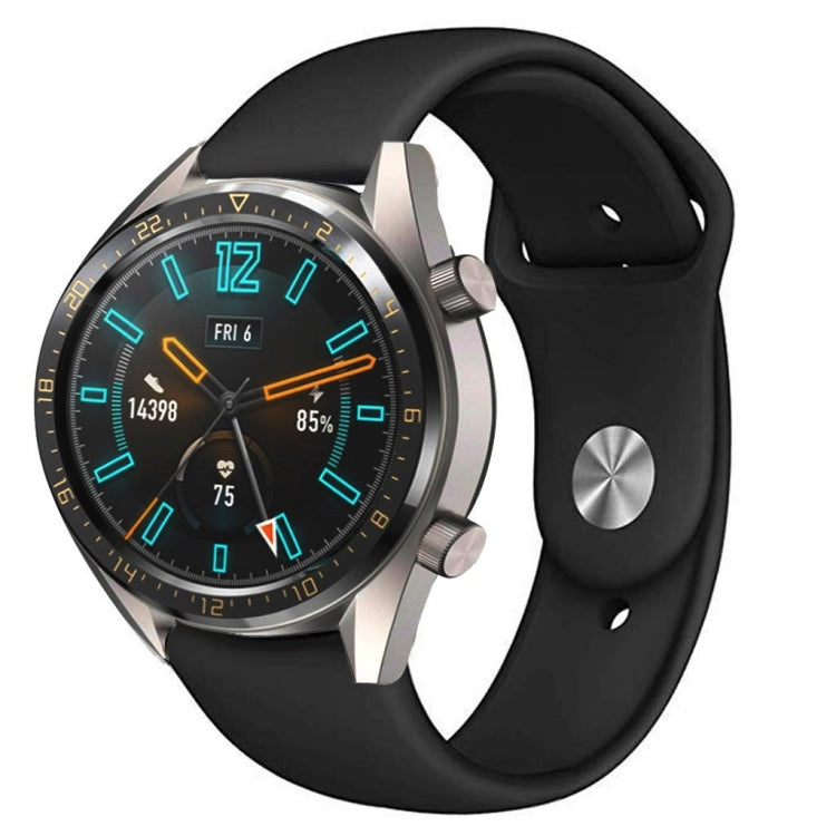 22mm Per Huawei Watch GT2e GT2 46mm Cinturino con fibbia inversa in silicone monocromatico