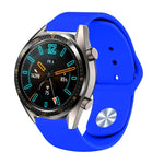 22mm Per Huawei Watch GT2e GT2 46mm Cinturino con fibbia inversa in silicone monocromatico