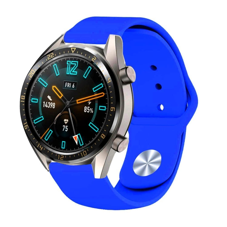 22mm Per Huawei Watch GT2e GT2 46mm Cinturino con fibbia inversa in silicone monocromatico