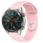 22mm Per Huawei Watch GT2e GT2 46mm Cinturino con fibbia inversa in silicone monocromatico