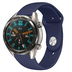 22mm Per Huawei Watch GT2e GT2 46mm Cinturino con fibbia inversa in silicone monocromatico