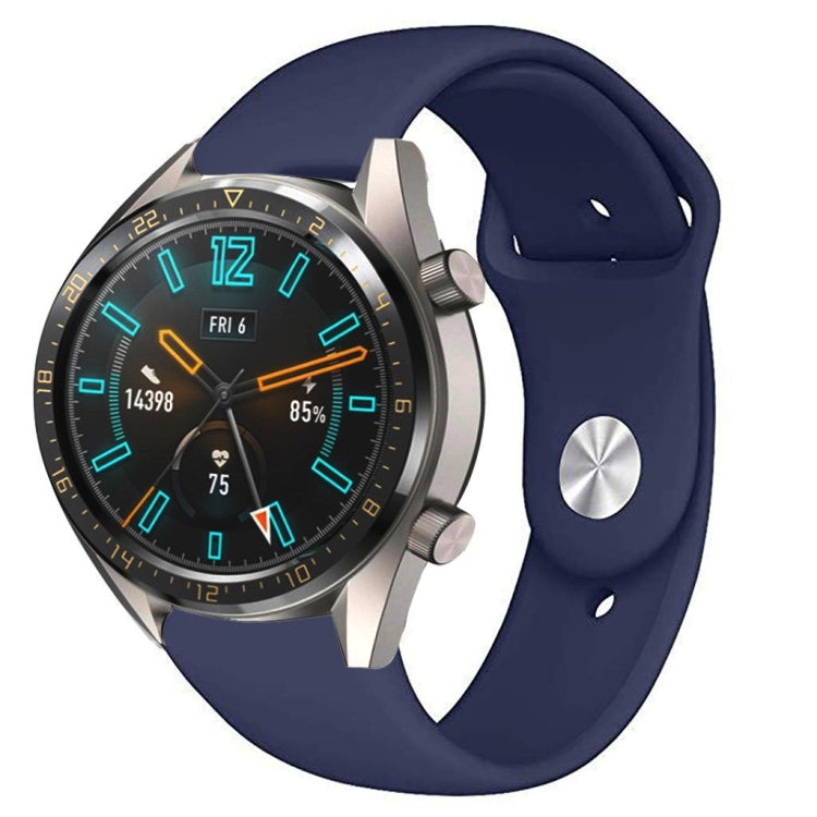 22mm Per Huawei Watch GT2e GT2 46mm Cinturino con fibbia inversa in silicone monocromatico