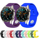 22mm Per Huawei Watch GT2e GT2 46mm Cinturino con fibbia inversa in silicone monocromatico