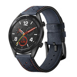 22mm Per Huawei Watch GT2e / GT2 46mm Cinturino in pelle con foro Plum Blossom