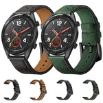 22mm Per Huawei Watch GT2e / GT2 46mm Cinturino in pelle con foro Plum Blossom