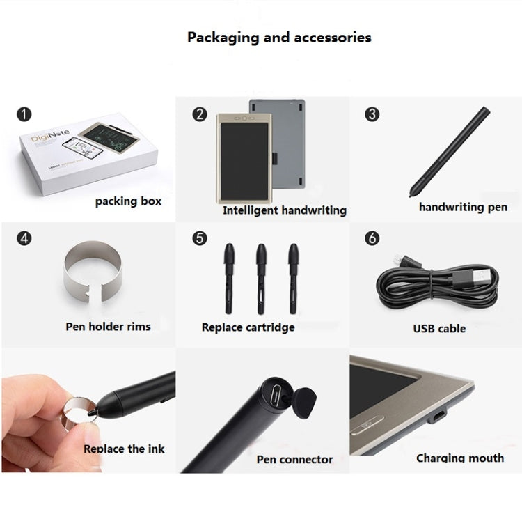 Tavolo da disegno digitale portatile 9 pollici Bluetooth USB