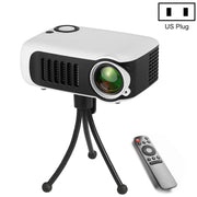 A2000 Mini proiettore portatile 800 lumen Supporta LCD 1080P 50000 ore di durata della lampada Videoproiettore home theater per Power Bank, US Plug