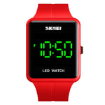 SKMEI 1541 Fashion Led Watch Square Couple Model Orologio elettronico impermeabile Orologio in silicone