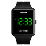 SKMEI 1541 Fashion Led Watch Square Couple Model Orologio elettronico impermeabile Orologio in silicone