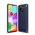 Custodia in TPU in fibra di carbonio con trama spazzolata per Galaxy A21s, For Galaxy A21s