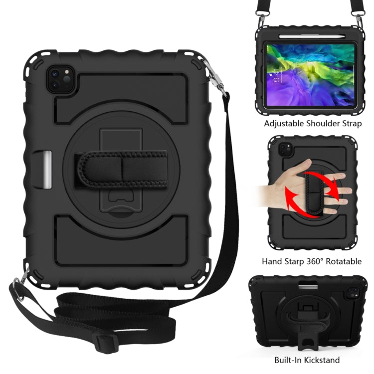 Per iPad Pro 11 (2020) PC + custodia combinata antiurto in silicone con supporto e maniglia rotanti a 360 gradi, For iPad Pro 11 (2020), For iPad Pro 11  (2020)
