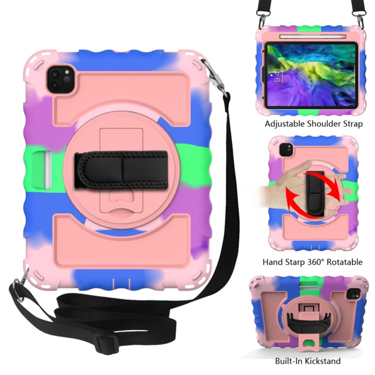 Per iPad Pro 11 (2020) PC + custodia combinata antiurto in silicone con supporto e maniglia rotanti a 360 gradi, For iPad Pro 11 (2020), For iPad Pro 11  (2020)