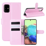 Per Galaxy A71 5G Litchi Texture Custodia protettiva a vibrazione orizzontale con supporto e slot per schede e portafoglio, For Galaxy A71 5G