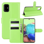 Per Galaxy A71 5G Litchi Texture Custodia protettiva a vibrazione orizzontale con supporto e slot per schede e portafoglio, For Galaxy A71 5G