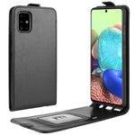 Per Galaxy A71 5G R64 Texture Custodia protettiva in pelle a vibrazione verticale singola con slot per schede e cornice per foto, For Galaxy A71 5G