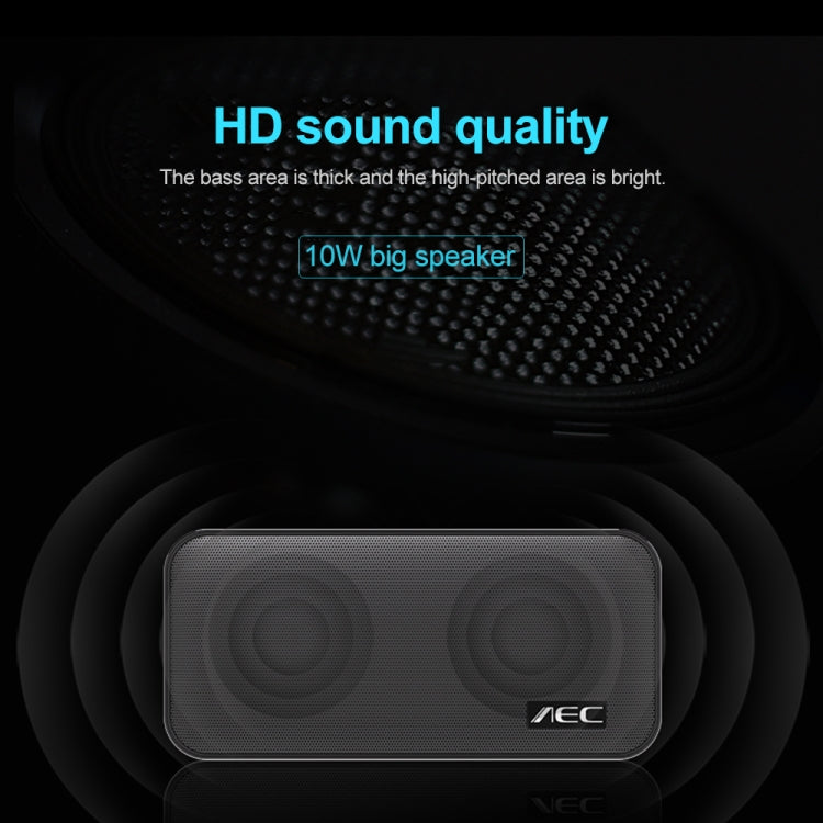 AEC BT-205 Altoparlante portatile senza fili Bluetooth Altoparlante musicale stereo Microfono incorporato, supporto TF Card