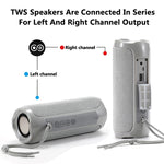 T&G TG191 Altoparlante Bluetooth impermeabile da 20 W Stereo a doppio diaframma Subwoofer Audio portatile Radio FM
