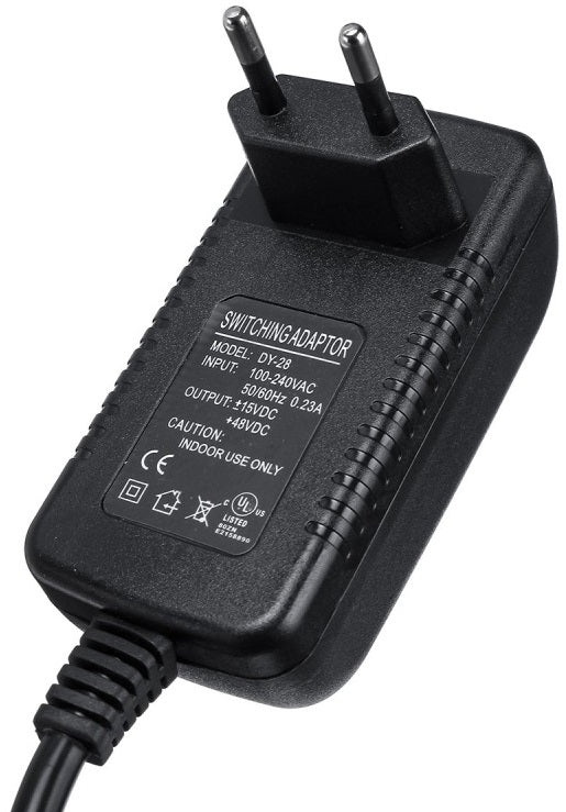 Alimentatore Switching 15V/48V connettore XLR a 4 pin DY-28 T104Alimentatore Switching 15V/48V connettore XLR a 4 pin DY-28 T104