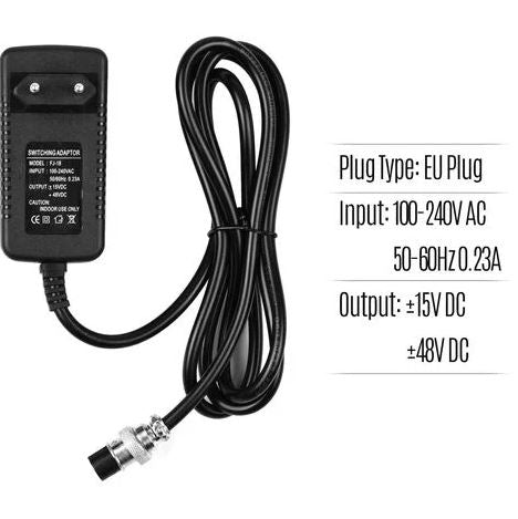 Alimentatore Switching 15V/48V connettore XLR a 4 pin DY-28 T104