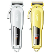 Tagliacapelli elettrico in metallo USB VGR V-278 da 10 W con display digitale a LED, V-278 (Gold), V-278 (Silver)