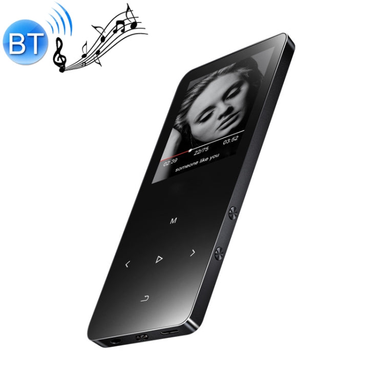 Lettore musicale audio HiFi Bluetooth MP3 MP4 con touch screen da 1,8 pollici in metallo, 8GB, X2, 16GB, Black, Silver, Rose Gold